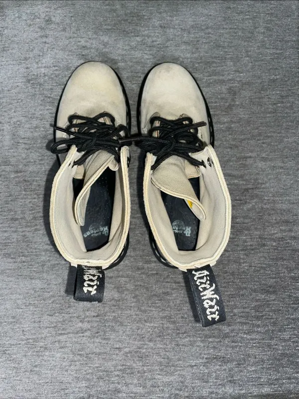 Dr. Martens Page Mix Canvas Combat Boots Size 8 - Image 8
