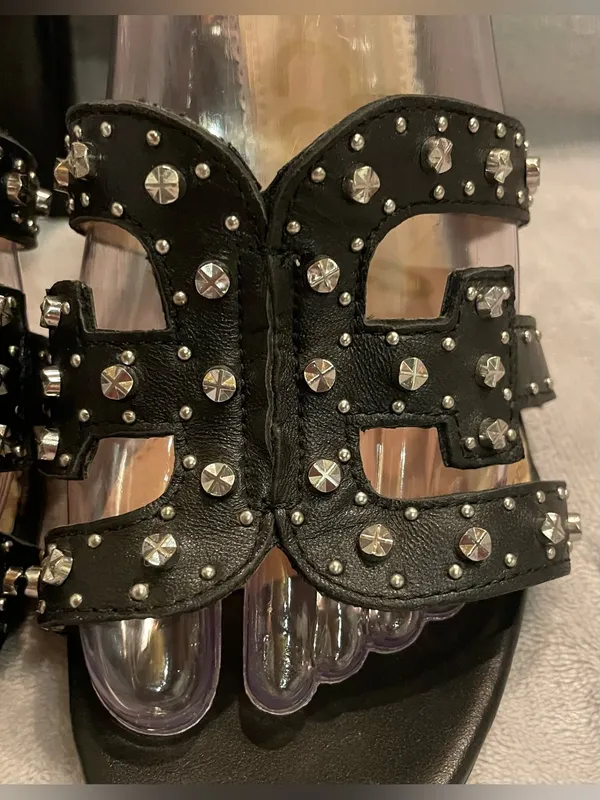 Sam Edelman NWOT Women Size 8 Yasha Studded Black Block Heel Ankle Strap Leather - Image 10