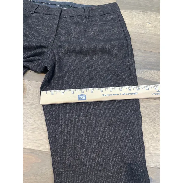 Express Brown Metallic Thread Pants Size 4 Slim Modern Fit - Image 9