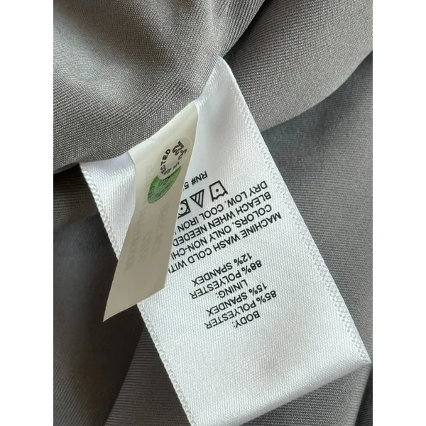 NWT Express Body Contour Scoop Neck Thong Bodysuit Gray ribbed stretch size XL - Image 9