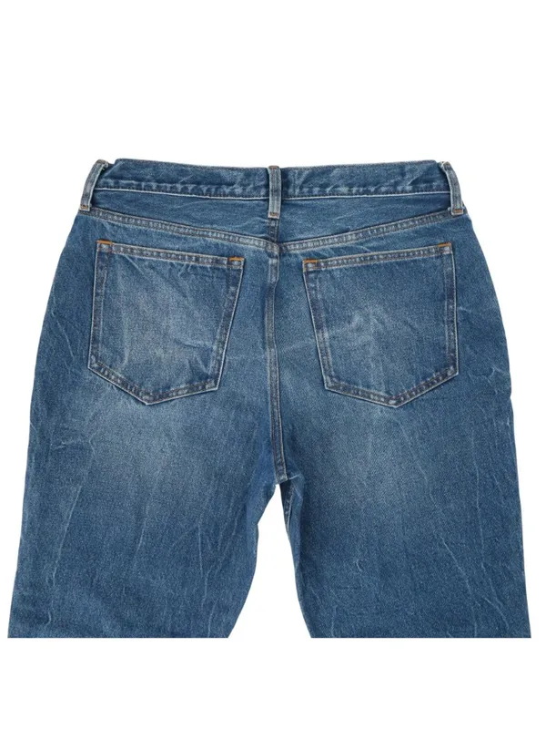 A&F Abercrombie & Fitch Distressed Mom Jeans High Waisted Raw Hem 12 - Image 6