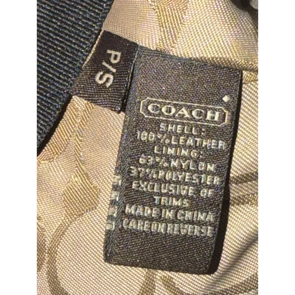 VTG Coach Black Leather Bucket Hat P/S Belted Buckle Signature Lining Y2K - Image 4