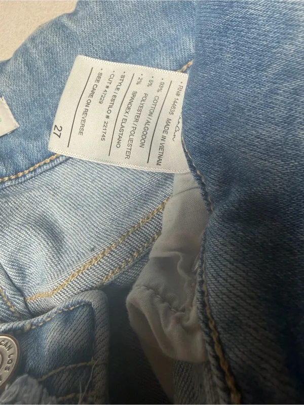 KanCan Faded Light Blue Flare Jeans with Frayed Hem - Image 7