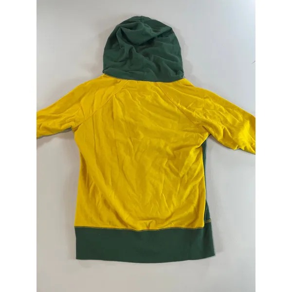 NFL Team Apparel Lightweight Hooded Long Sleeve Top Green Yellow Womens Size M - Image 6