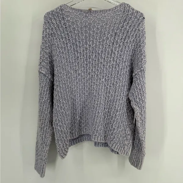 Anthropologie Pilcro Christian Periwinkle Lavender V-Neck Cropped Sweater - M‎ - Image 9