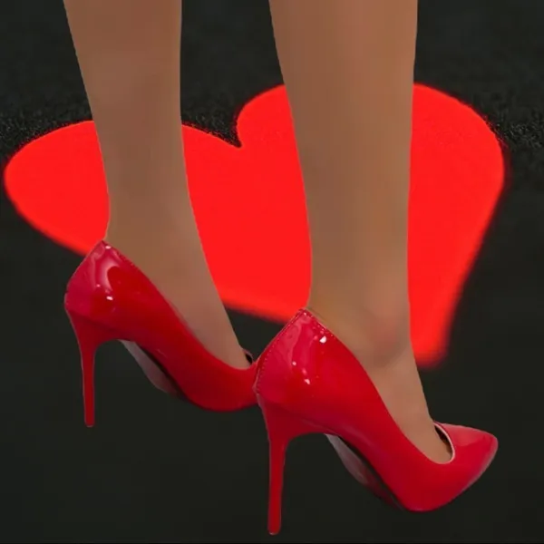 Lovers lane sexy and gorgeous red patten leather heels ! Nwot - Image 4