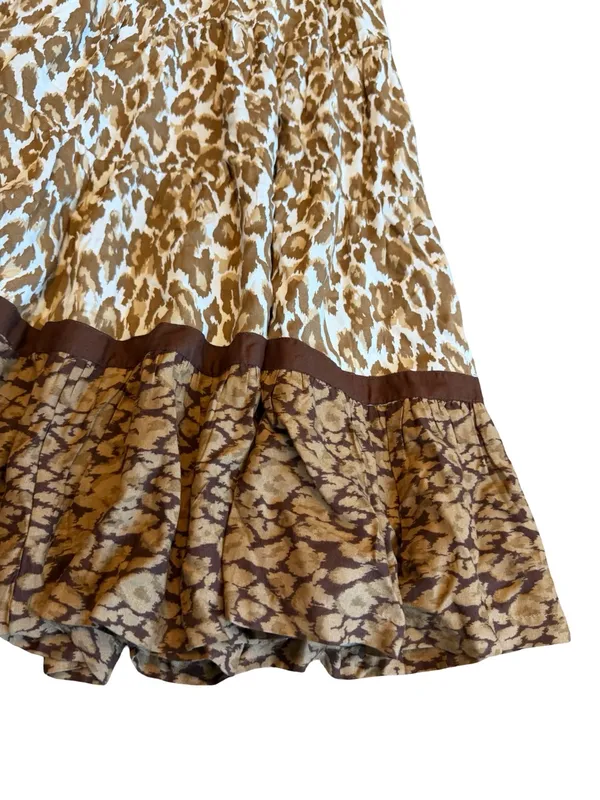 Soft Surroundings Kara Animal Print Maxi Dress Flowy Tiered Neutral Size XS - Image 11