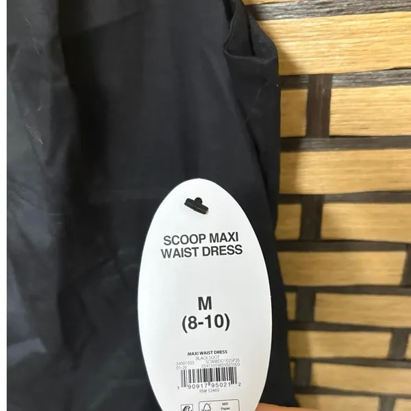 Scoop‎ Black Drop Waist Midi Dress Size Medium - Image 9