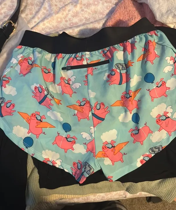 Chicken Leg Flying Pig Shorts Blue - Image 2