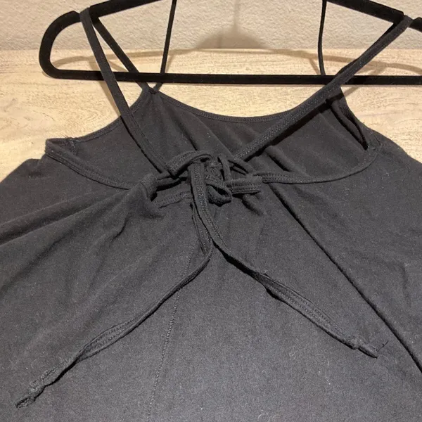 FREE PEOPLE We the Free Oversized Black Halter Tank Top Flowy Size Small S - Image 4