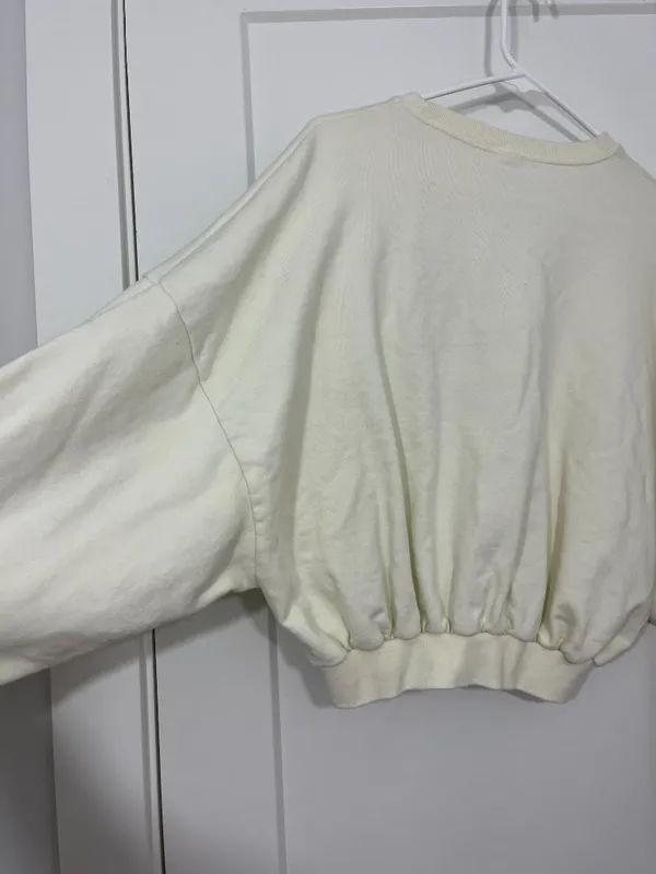 Good Morning Baby Anxious Mom Club Medium Cream Sweatshirt Shorts Lounge Set - Image 9