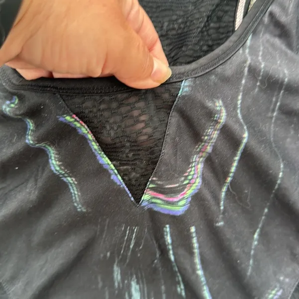 Nanette Lepore Highland Workout Tank Black Pink Large - Image 3