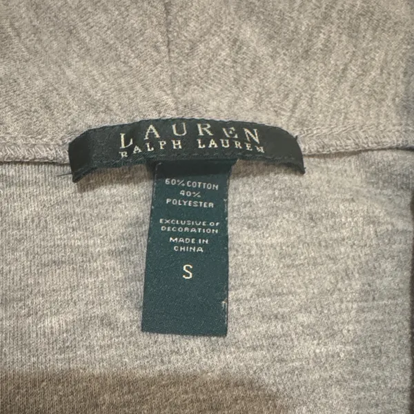 Ralph Lauren Gray Long Sleeve Polo Bedtime shirt  - Image 3