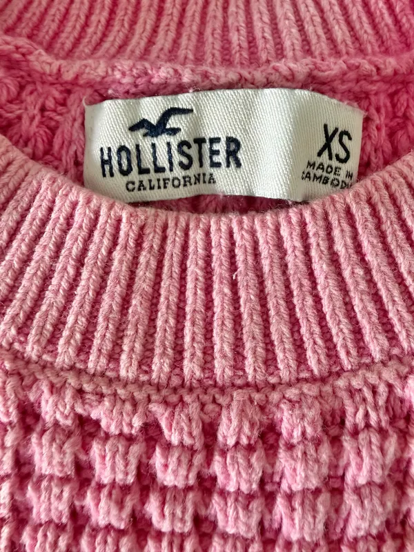 Hollister Waffle Knit Pink Sweater - Image 4