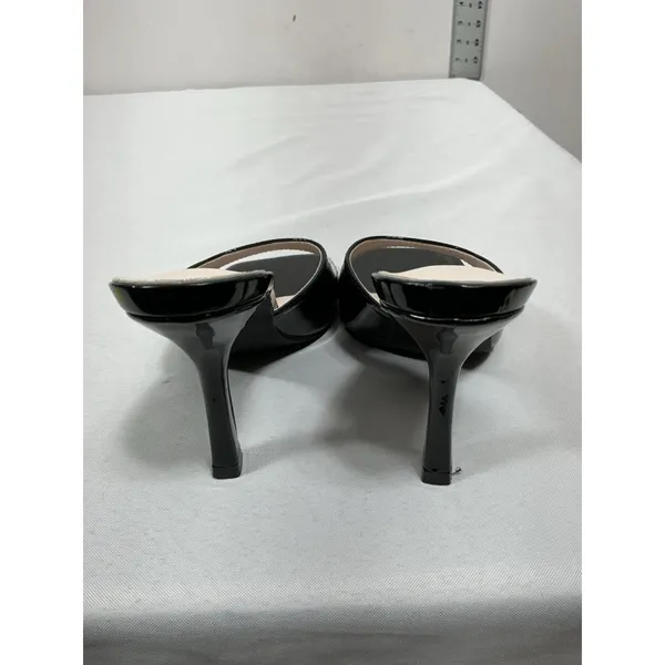 Womans New Slip On Stiletto Sandals Black Eu 36 Us 5.5 Open Toe - Image 5