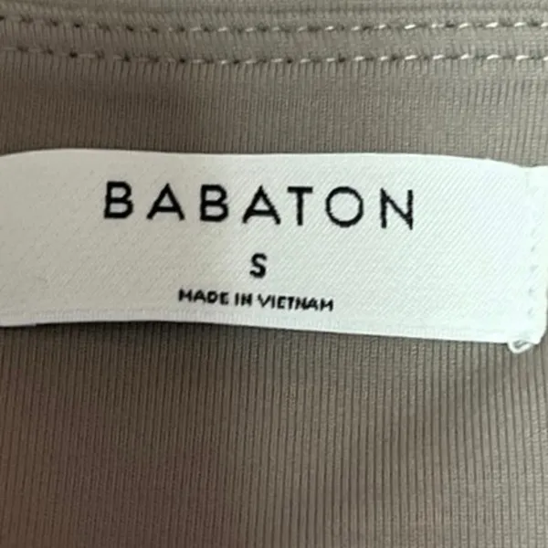 Aritzia Babaton Taupe Gray Sleeveless Square Neck Thong Tank Bodysuit Top Size S - Image 3