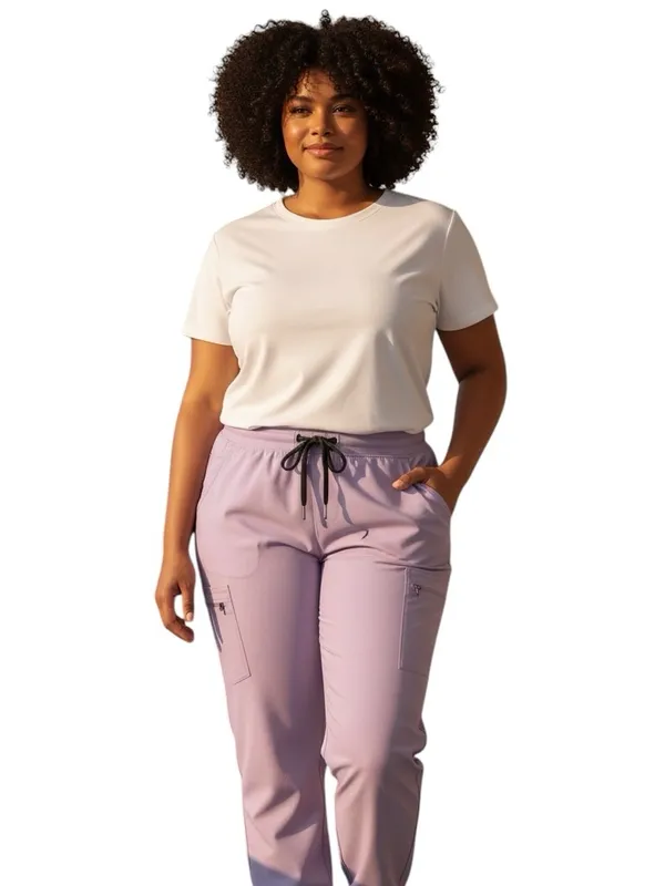 FIGS Lavender Purple FIONx Stretch Jogger Scrub Pants 26” Inseam Size XLP/XXLP - Image 2