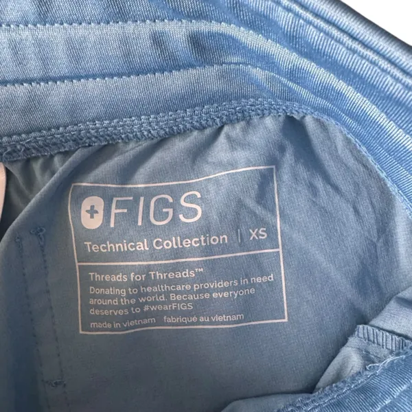 FIGS - Technical Collection High-Waisted Jogger Scrub Blue Pants Sz Xs - Image 6