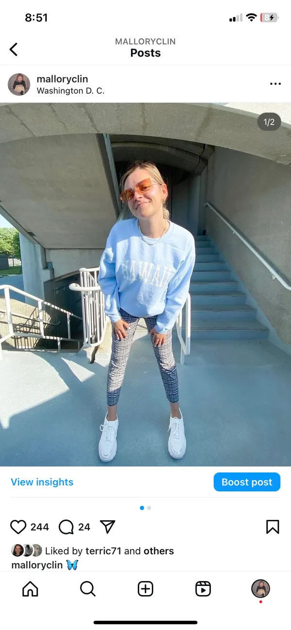 Glos Hawaii Crewneck Light Blue Baby Blue - Image 2