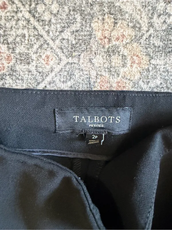 Talbots Black Wide-Leg Ponte Trousers - Image 3