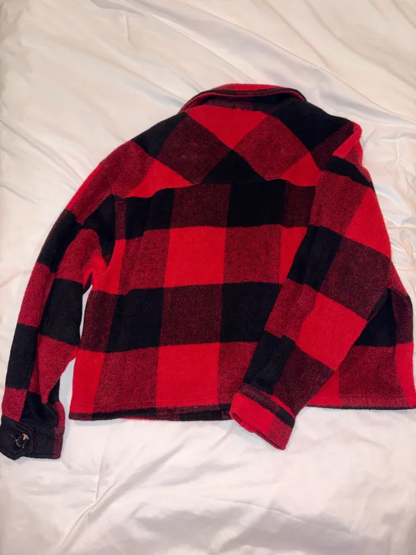 Red and black plaid shacket Size L - Image 2