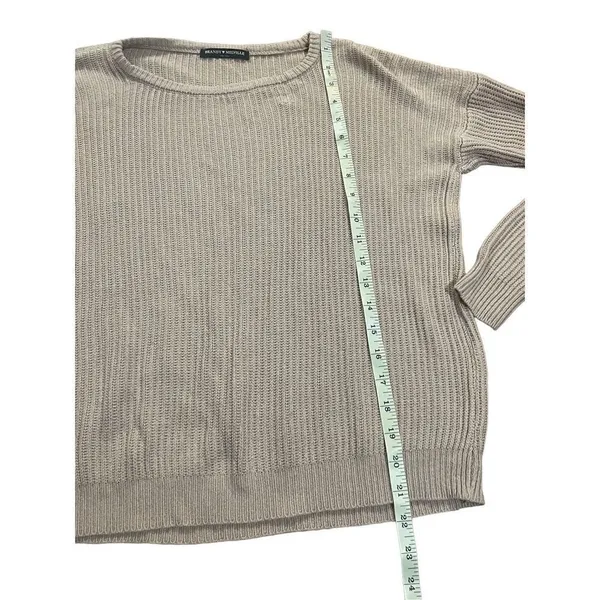 Brandy‎ Melville light brown knit sweater one size - Image 6