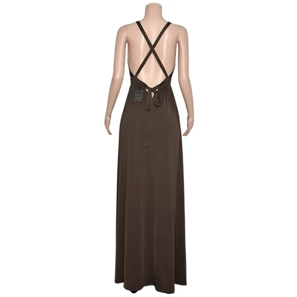 MICHAEL COSTELLO x REVOLVE Emmeline Maxi Dress, Brown, Small - Image 9