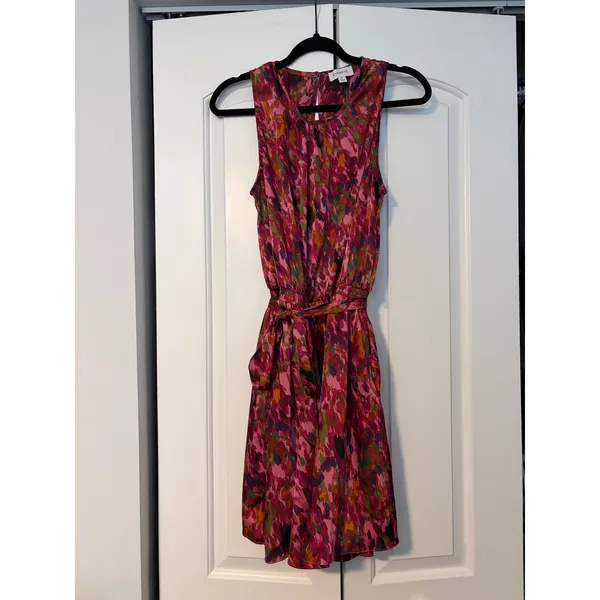 Evereve‎ Floral Print Sleeveless Tie Waist Midi Dress Women's Size M - Image 6