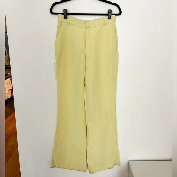 ZARA Lemon Yellow Trouser Pants - Image 5