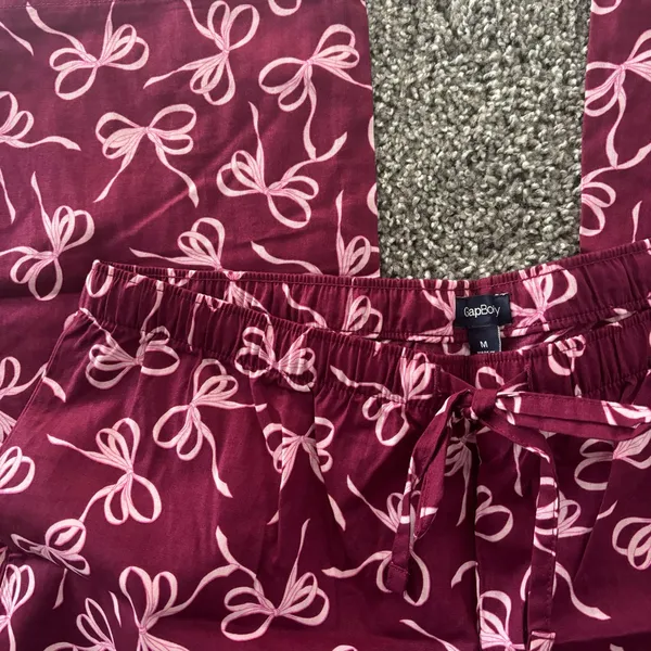 GAP Pink Bow Print Pants - Image 2
