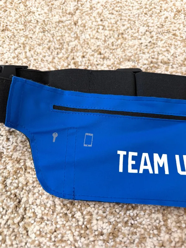 Team USA Lightweight Running Slim Waist Pack Belt Bag Adult Unisex Blue - Image 2