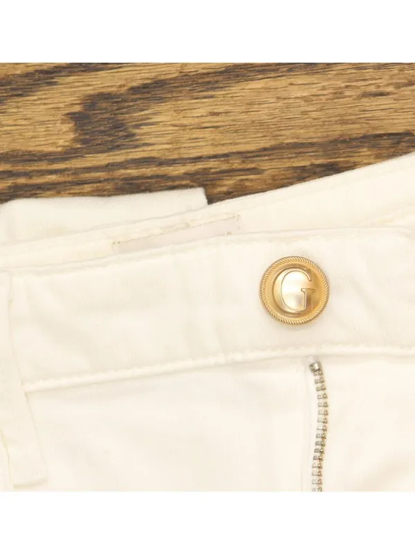 NWT Guess Eco Amanda Extra Flare Seamed Jeans W5GA1QD5N71 Calipso White 30x31 - Image 12