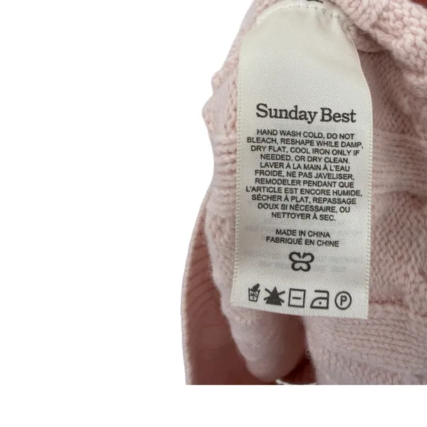 Aritzia Sunday Best Winston Cable Knit Sweater Vest Blush Pink Size XS - Image 5