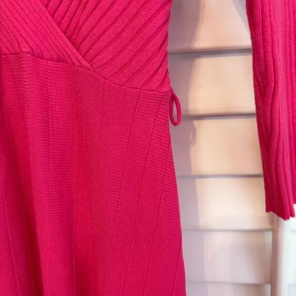 Cato Pink‎ Ribbed Sweater Dress Size Medium - Image 4