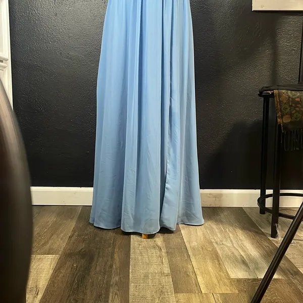 Azazie Light Blue‎ Satin Dress - Image 7