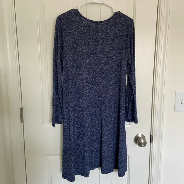 NWOT | Old Navy women’s blue soft‎ knit long sleeve dress — small - Image 6