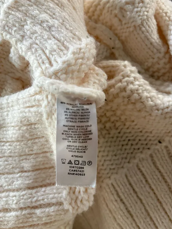 Blue and gray size XL beige high neck, sweat sweater - Image 7