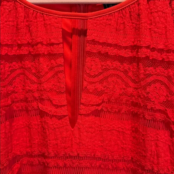 Jessica Howard Red Lace Flutter Sleeve Dress Size 14 NWT Cocktail Wedding‎ - Image 5