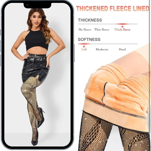 Sparkling Black Fishnet Tights with Snake Designs MED - Image 2