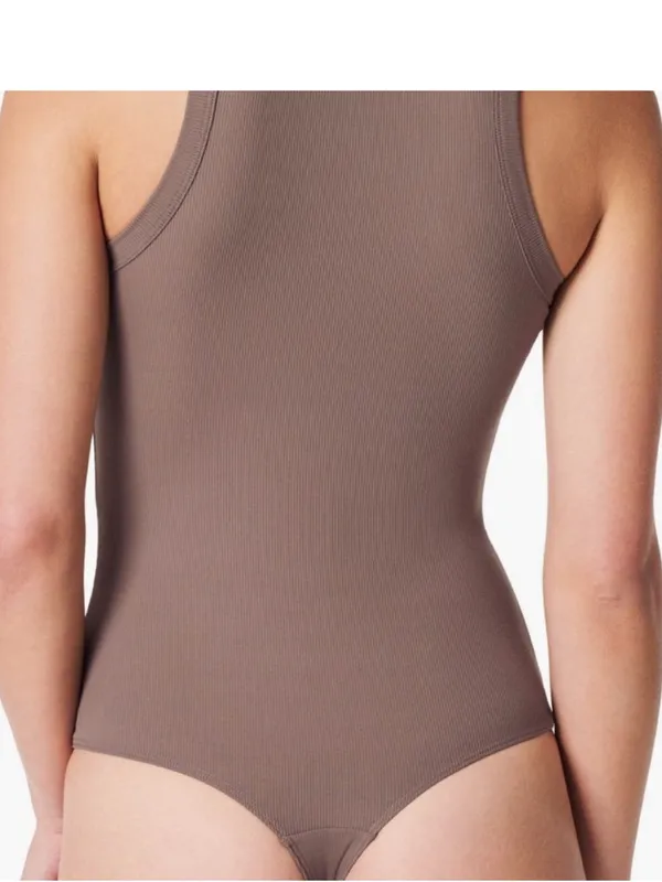 Spanx Suit Yourself Racerback Ribbed Bodysuit color smoke size Small - Image 2