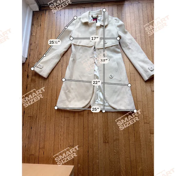 Miss Sixty Women Cream Wool Blend Textured Button Front Coat Jacket XS W792 4353 - Image 4
