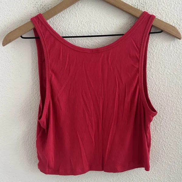 Aritzia Sunday Best Ribbed Henley Tank Style RIB2-10088-11 Large - Image 2