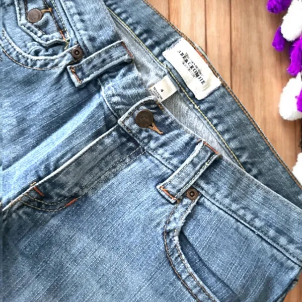 Abercrombie & Fitch Vintage y2k OG Low Rise Light Blue Flare Jeans - Image 2