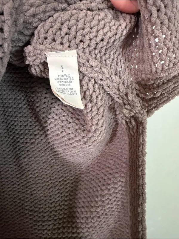 Aerie Small Mauve Knit Turtleneck Sweater Fall Winter Classic Chunky Oversized - Image 4