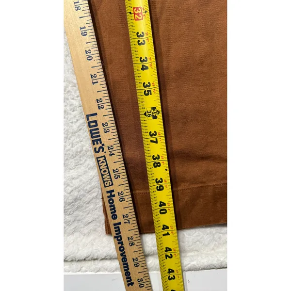 Maeve The Colette Wide Leg Pants Rust Brown High Rise Patch Pocket 33T Tall - Image 4