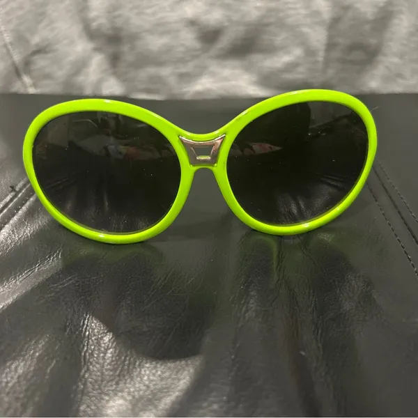 Lime Green Oversized Sunglasses - Image 5