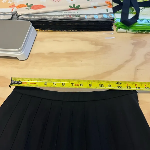 Vintage Pendleton 100% Virgin Wool Pleated Circle Mini Black Skirt Sz 4‎ - Image 8