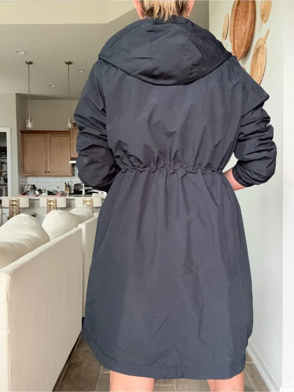NWT New Balance Black Longline Hooded Rain Jacket or Parka Large - Image 7
