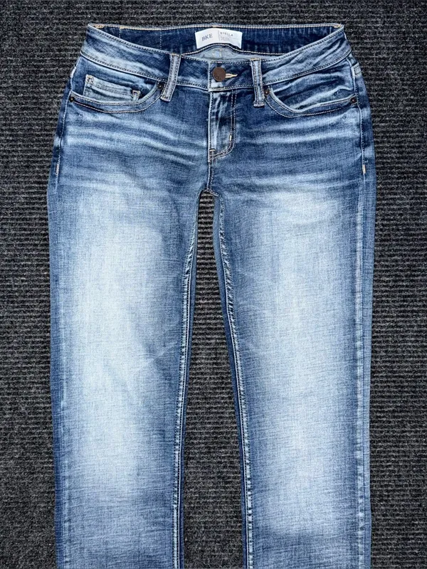 Buckle BKE Stella Slim Fit Low Rise Straight Stretch Jeans Sz 26 x 33 ABK1432 - Image 3