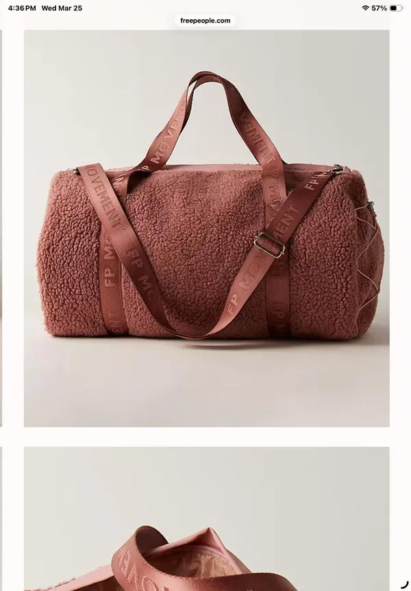 Free People Movement Slopes Sherpa Duffle Bag in Gem NWT $128R - Image 2